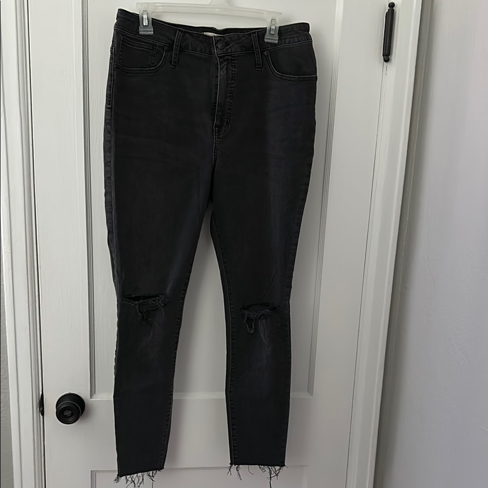 Madewell Curvy High Rise Skinny Black Jeans